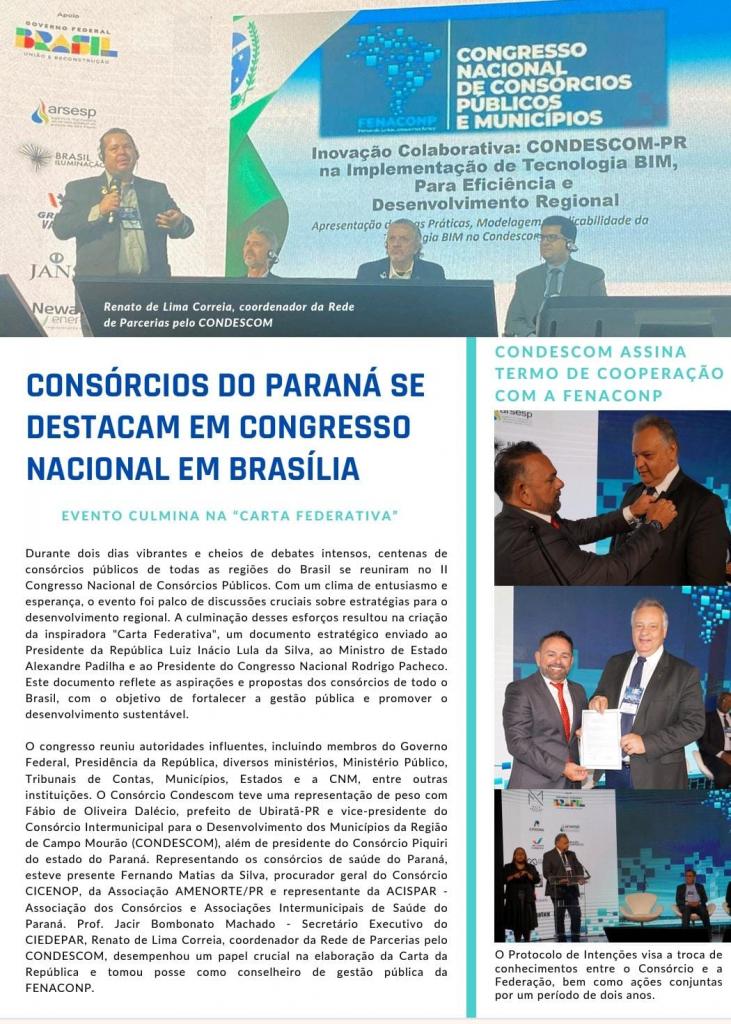 Consórcios do Paraná se Destacam em Congresso Nacional em Brasília